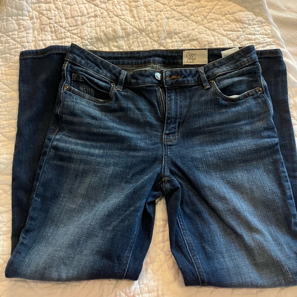 Cosmic Blue Love Women’s Adrienne Boyfriend Distressed Jean size 10 Indigo